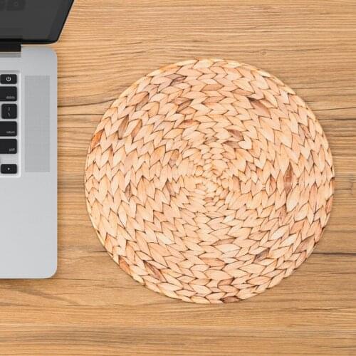 25cm rattan vine Weaving pattern Waterproof Circle Round Lockrand Gaming Working Personalized Mouse Mice Pad Mat