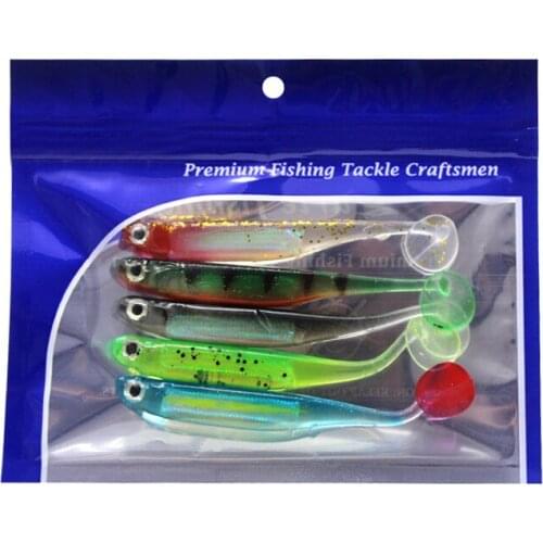 5Pcs PVA Fishing Soft Lure Set of Wobblers Rubber Baits Peche Winter Streamer Sea Decoy Fishing tackle 2020 Accessories Swimbait