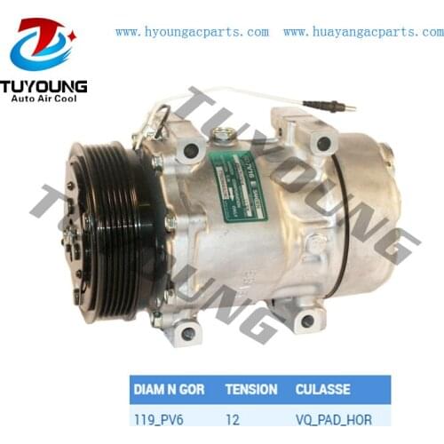 Sanden SD7V16 Auto a/c compressor for Renault Megane Scenic I 7700866828 7700866828B 6pk 119mm 12v