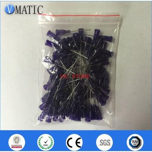 Free Shipping 100Pcs 1.5'' 21G Luer Lock Glue Dispensing Needle Tip 1-1/2 Inch