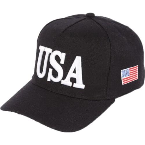 Baseball Cap Women Men 3D USA Number American Flag Embroidered Breathable Adjustable Cotton Snapback Hat Headwear