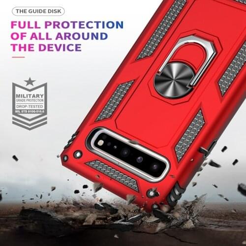 Armor Case For Samsung Galaxy S10 Plus S10E S9 S8 Note 10 9 8 A9 A8 A6 Plus A7 2018 A750 A600 Shockproof Finger Ring Car Cover