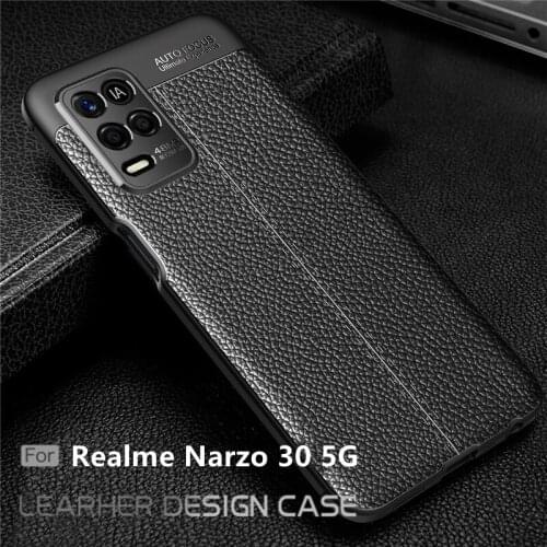 For Cover OPPO Realme Narzo 30 5G Case For Realme Narzo 30 5G Capas Back Soft TPU Leather For Fundas Realme Narzo 30 5G Cover