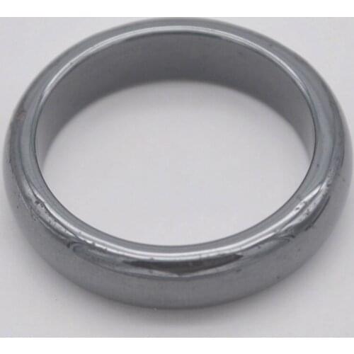Black Hematite Magnetic Finger Ring Size 10 Jewelry For Woman Gift X081