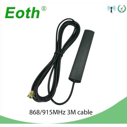 868mhz lora antenna Eoth GSM 915mhza 5p SMA Male connector 5dbi 868 mhz 915 mhz antena strip patch antenne Aerial 3 meters Cable
