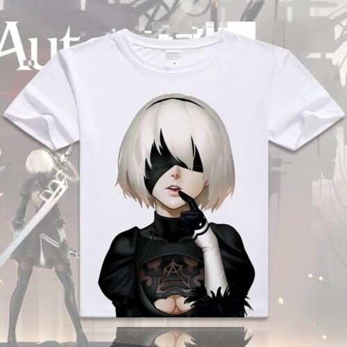 New Game NieR Automata 2B T-shirt NieR:Automata T Shirt Men Women Tops Tees