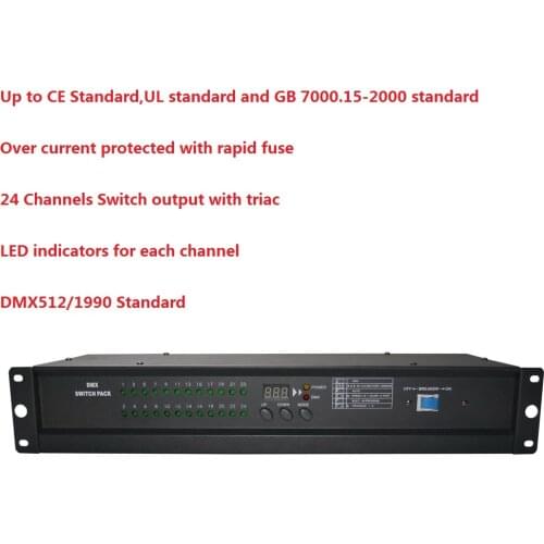 1Pcs/Lot 24 Channel DMX Power Switch Pack Customized 24 Channels Power Distribution Stage Lighting Console Controller Channel
