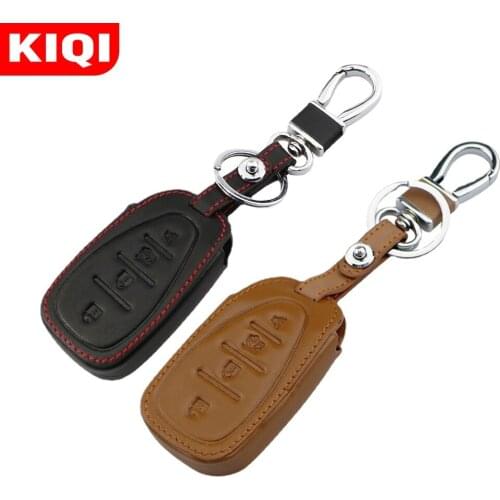 4Buttons Leather Car Key Holder Case Keyboard Cover for Chevrolet Malibu XL Trax Summer New Cruze Equinox 2017 2018 2019 2020