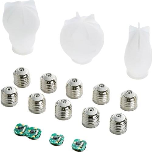 Light Bulb Epoxy Resin Molds 3Pcs LED Bulb Silicone Mould DIY Crafts Home Decorations Casting Tools