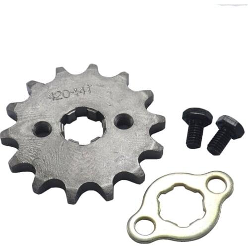 420 420H Chain 17mm 20mm 14T Teeth Front Engine Sprockets For Taotao Kayo BSE Xmotos Apollo SSR 110 125cc Dirt Pit Bike ATV Quad