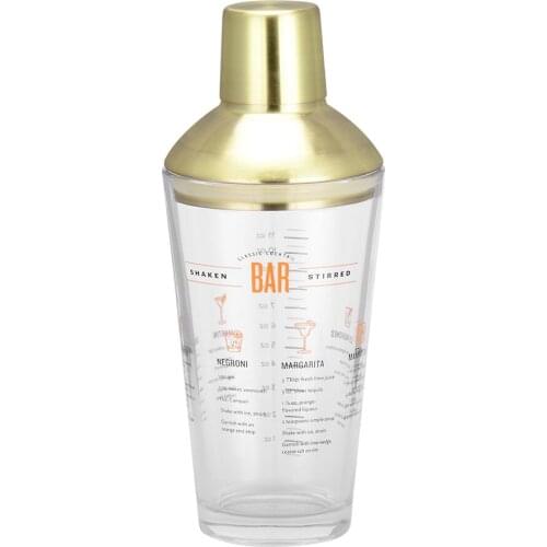 QUEENBAR Glass Cocktail Shaker 500ml Mixer Drink Cocktail Kit Bar Tools Bartender Browser Kit Bar Accessories