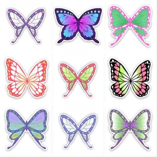 Cute Butterfly Resin Planar Acrylic Patches Japan Anime Kimetsu No Yaiba Cartoon Resin Flatback For Decoration Hairbow Crafts