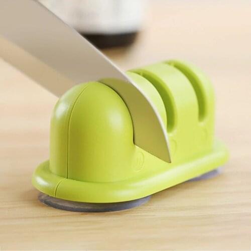 Portable Manual Three-Stage Knife Sharpener Household Mini Suction Cup Sharpener Kitchen Tool Gadgets Knife Sharpener Profession