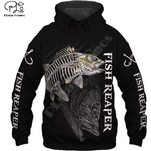 PLstar Cosmos Fishing Hooked 3D Printed Hoodies Casual Men/Women Zipper Hooded Beautiful Unisex Brand Streetwear Apparel F11