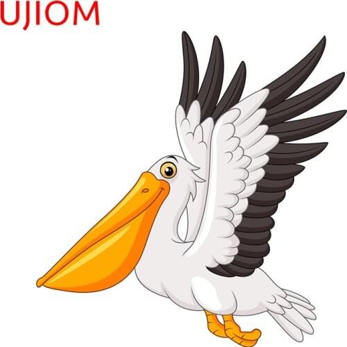 UJIOM 3D Pelican Flying Living Room Decoration Waterproof Decorative Decals Bedroom Accessories Room Decor Wall Stickers