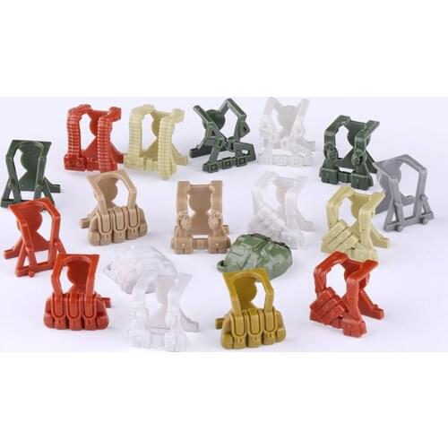 Military WW2 Armed Vest Building Blocks Figures Armor Army Combat Vests German Tactical Weapons Accessories Bricks Toys C188