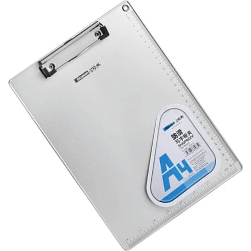 Aluminum Alloy A4 Clipboards Portable Clip Board with Centimeter Scales for Memo Paper Files Document