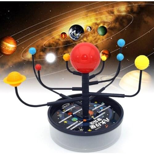 1 Set Solar System Nine Planets Model Science Kit DIY Assembly Parent-Child Interaction Planetarium Toy Kids Educational Toy