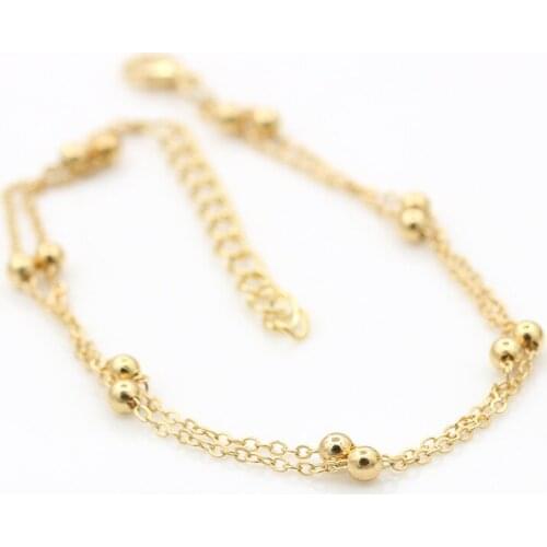 1pcs Sexy Women Gold Silver Color Barefoot Sandal Beach Double Link Tassel Chain Anklets Bracelets Ankle Hand Foot Jewelry Gift