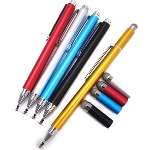 2in1 Capacitive Pen Touch Screen Drawing Pen Stylus with Conductive Touch Sucker Microfiber Touch Head for Tablet PC Smart Phone