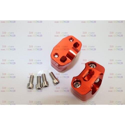 Orange color CNC ALUMINUM Motorcycle dirt bike MX HANDLE BAR MOUNT 1-1/8" FAT BAR Handlebar Mounts Riser Clamp Oversize Kit