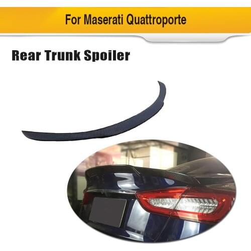 Car Rear Trunk Spoiler Wing For Maserati Quattroporte 2013 - 2019 Carbon Fiber Spoiler Boot Lip Wing