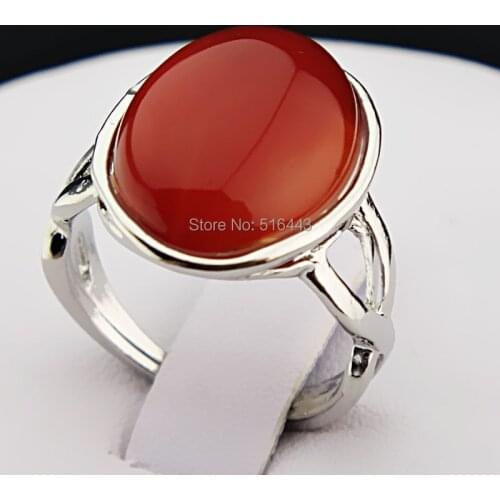Freeshipping Guaranteed 10pcs 100% Agate Stones Oval Vintage Retro Silver P Rings for Womens Mens Wholesale jewelry Lots A500