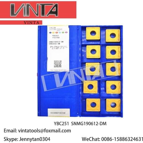 Free shipping high quality 10pcs/lots YBC152 YBC251 YBC351 YBC151 YBM251 SNMG190612-DM cnc carbide turning inserts