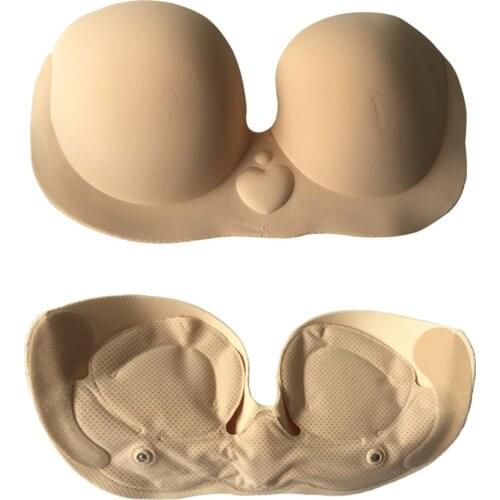 Seamless one-piece inflatable invisible sexy bra designed for deep V evening&wedding dress women strapless bras underwear