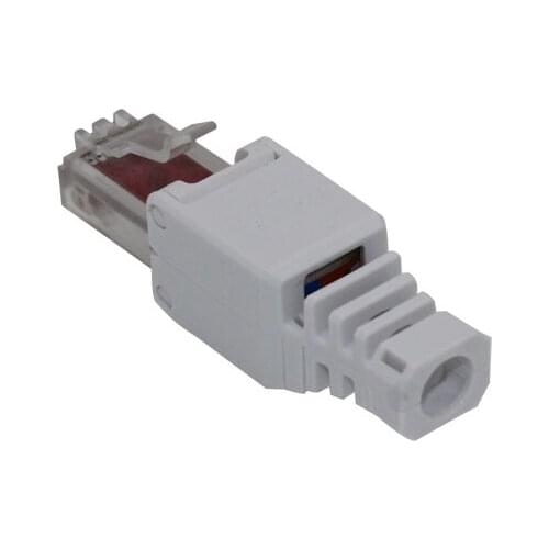 No Crimp Connectors Ethernet Cable Tool-less Crystal Head Plug CAT6 RJ45 Connector