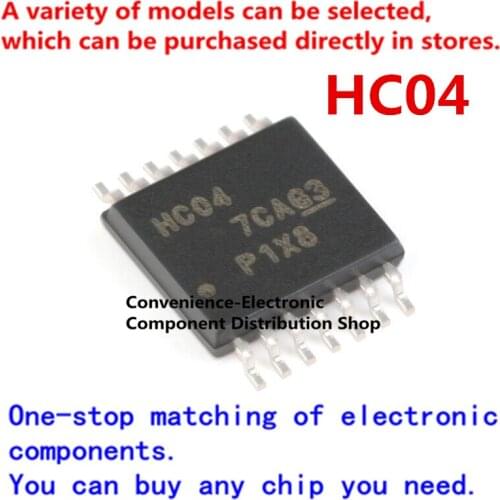 10PCS/PACK HC04 74HC04PW SN74HC04PWR SMD 74HC04PWR TSSOP-14 six-channel inverter chip on chip