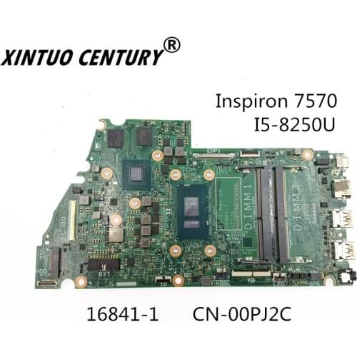CN-00PJ2C 00PJ2C 0PJ2C 16841-1 Dell INSPIRON 7570 Laptop anakart için W/ I5-8250U CPU test