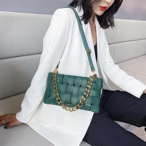 Branded Womens Shoulder Bags 2021 Thick Chain Quilted Shoulder Purses and Handbag Women Clutch Bags Ladies Hand Bag Wallet