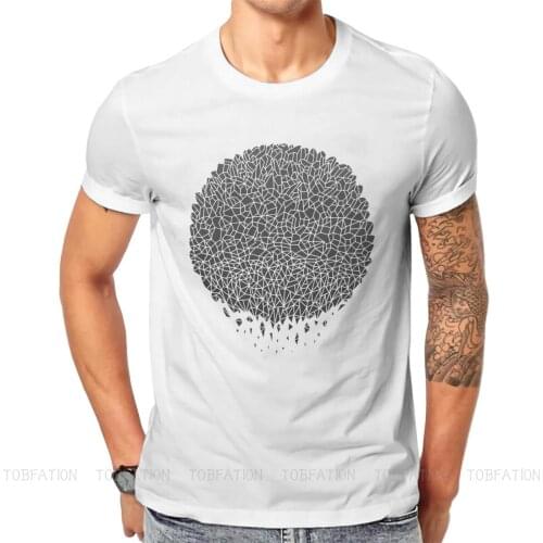 Abstract Original TShirts Black Sphere Print Mens T Shirt New Trend Clothing 6XL