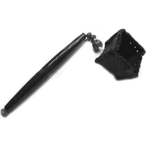 OOTDTY PU Billiard Ball Pool Cue Chalk Holder Pen Cute Design Slip-In Cue Stick Chalker Pocket Portable Professional Snooker