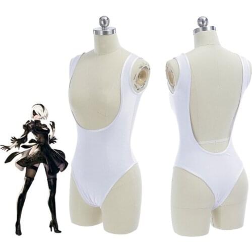 NieR Automata Heroine 2B YoRHa No. 2 Type B Deep V T Back Tights Inner Corset Underwear Underpants Cosplay Costumes Bodysuit