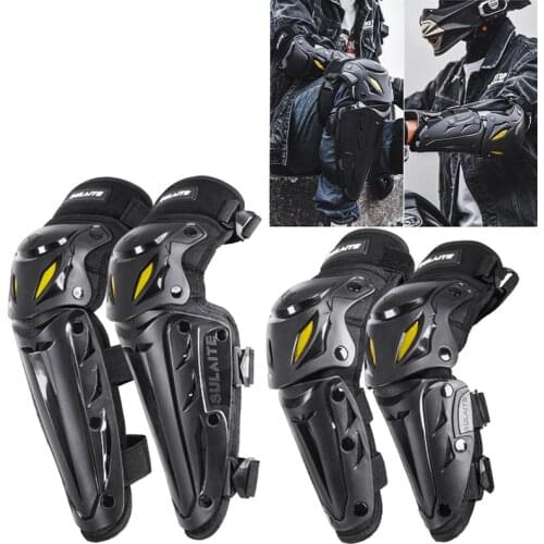 Motorcycle Protection Elbow & Knee Pads Set Protector Moto Equipment for Men Motocross Protective Gear Knee Guards