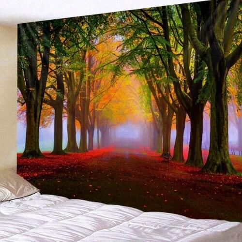 Forest trees Tapestries Wall For Home Deco Living Room Bedroom Large Size