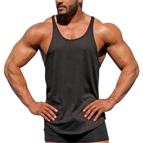 Bodybuilding Tank Top Mens Sleeveless Shirts Brand Clothing Fitness Men Singlet Blank Cotton Workout Stringer Gyms Vest