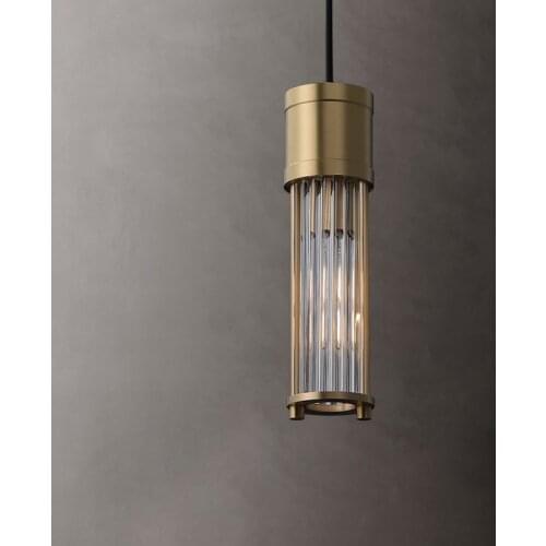 Copper luxury crystal chandelier bedroom bedside lamp post-modern model room bathroom dresser mirror cabinet lights