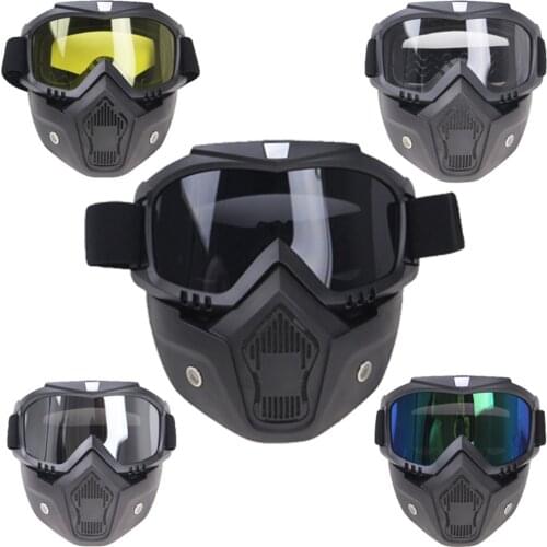 Motorcycle Tactical Riding Full Face Mask Helmet Goggles Cross-Country Sports Glasses Kids Motorcycle Helmet Windproof Mask