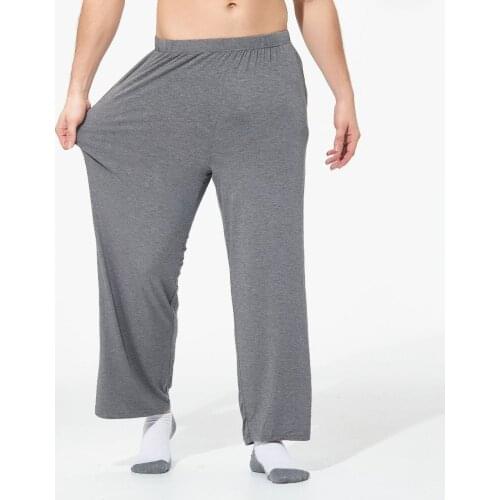 Plus Size Men Bottoms Loose Solid Cotton Sleepwear Casual Pyjama Pijamas Oversize 2XL-7XL Home Clothes Comfortable Nighty Wear