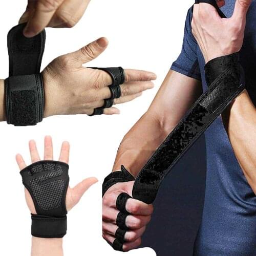 2PCS/Pair Cross Training Gloves with Wrist Support for Fitness Weightlifting Gym Workout & Powerlifting Men Women Strong Grip