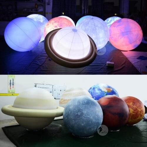 Solar System Nine Planet Balloons LED Inflatable Moon, Sun, Earth, Jupiter, Mars, Saturn