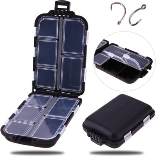 10 Compartment Storage Box Plastic Fishing Bait Spoon Hook Bait Box Gadget Box Rectangular Fish Hook Box Fishing Tackle Boxes