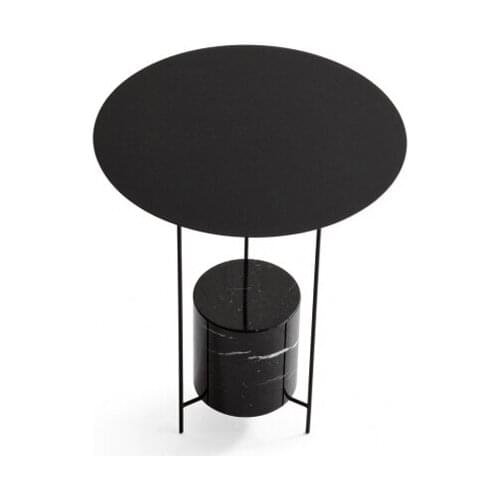 Custom Nordic Light Luxury Living Room Marble Sofa Corner Storage Table Simple Modern Creative Round Iron Art Small Coffee Table