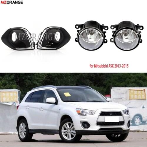 Fog Lights LED Headlight for Mitsubishi ASX RVR Outlander Sport 2013-2015 Fog Light Covers foglight Grilles Harness Switch Kit