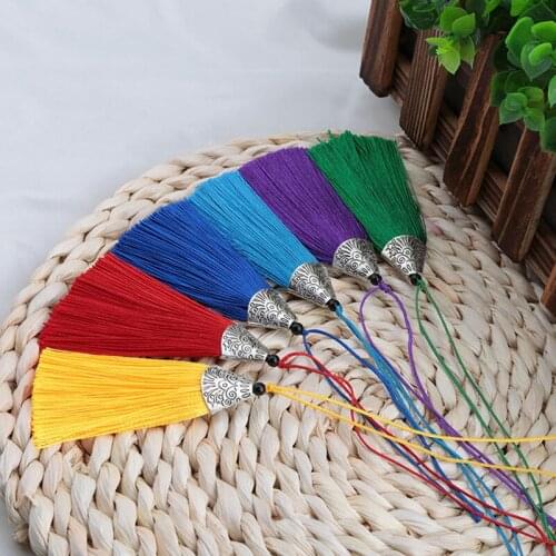 DIY Apparel Sewing colore polyester alloy Mouth Vertical Tassels Hanging Accessories Tassel Fringe 10PC/lot