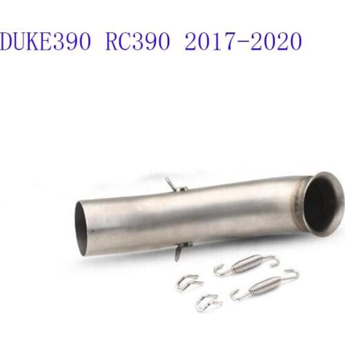 Slip-on Motorcycle Exhaust Muffler Middle Link Pipe Connection Escape Moto 51mm for RC390 DUKE 390 2017-2020