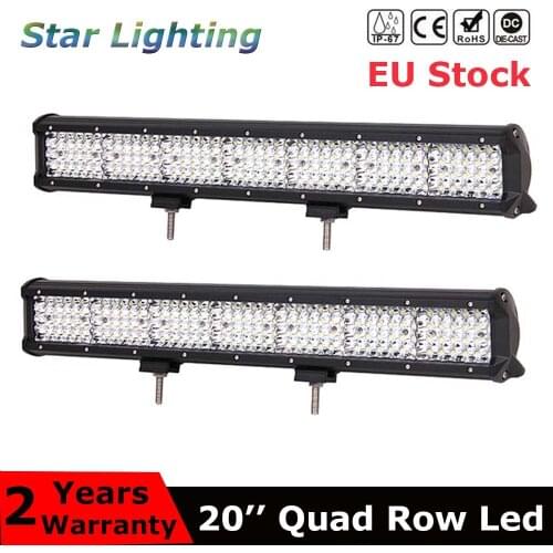 2pcs 20" 504W LED Work Light Bar Offroad Car LED Work Light For Off-road 4X4 4WD Car SUV ATV Motorcycle LED Driving Light